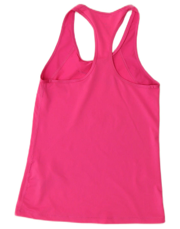 Nike Dri Fit Graphic Vest Top para mujer UK 4 XS Rosa Poliéster