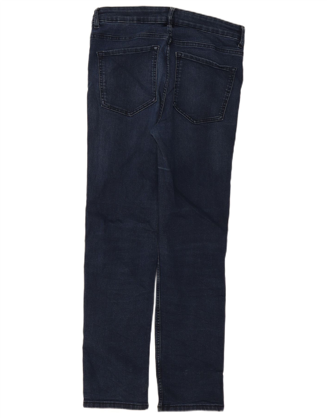 Marks & Spencer Vaqueros Rectos para Mujer UK 12 Medium W30 L28 Azul Marino