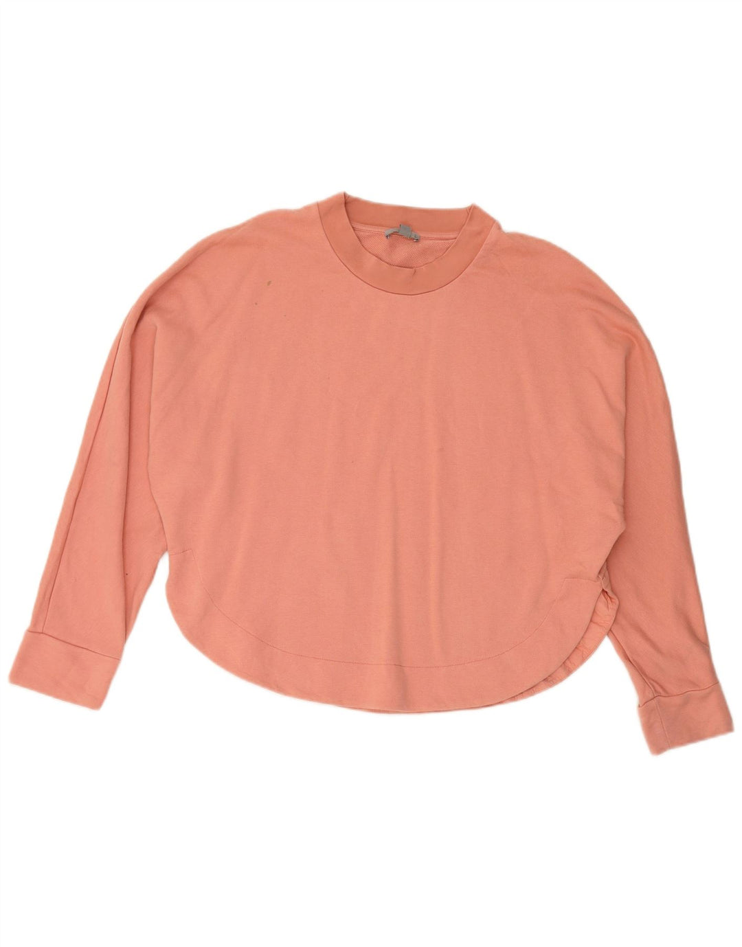 COS - Sudadera corta de gran tamaño para mujer, talla 10, algodón rosa pequeño