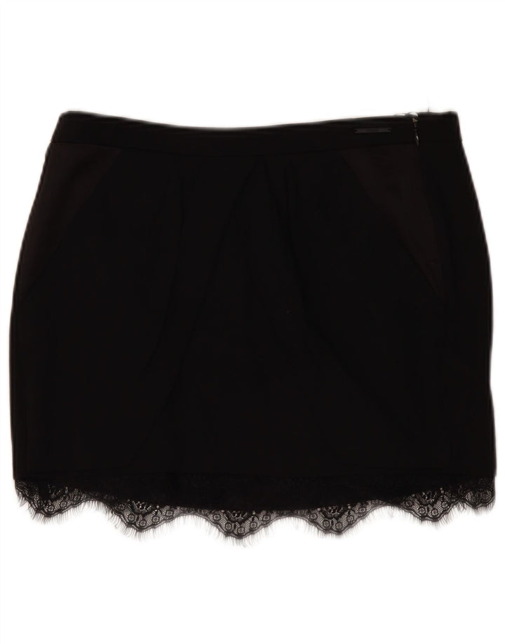 Minifalda Guess Mujer De Cintura Baja W29 Medium Black Lyocell