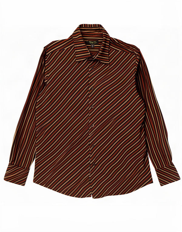 Tipo' S Camisa de pana para hombre XL Algodón a rayas negras