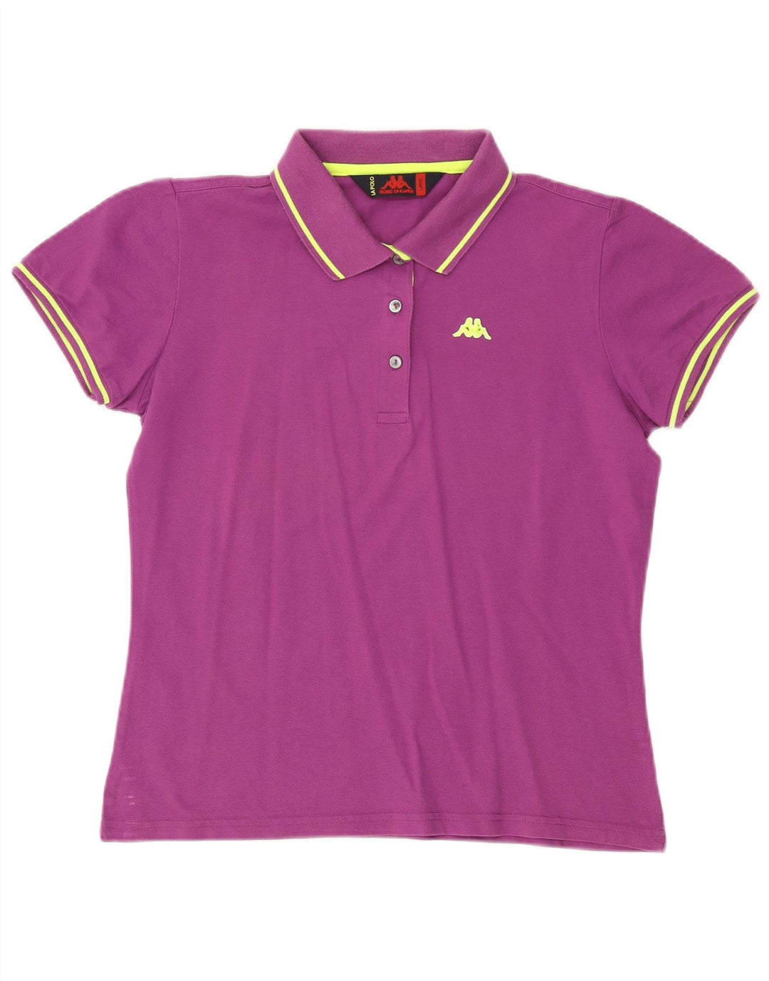 KAPPA Polo para mujer UK 44 Grande Algodón Púrpura
