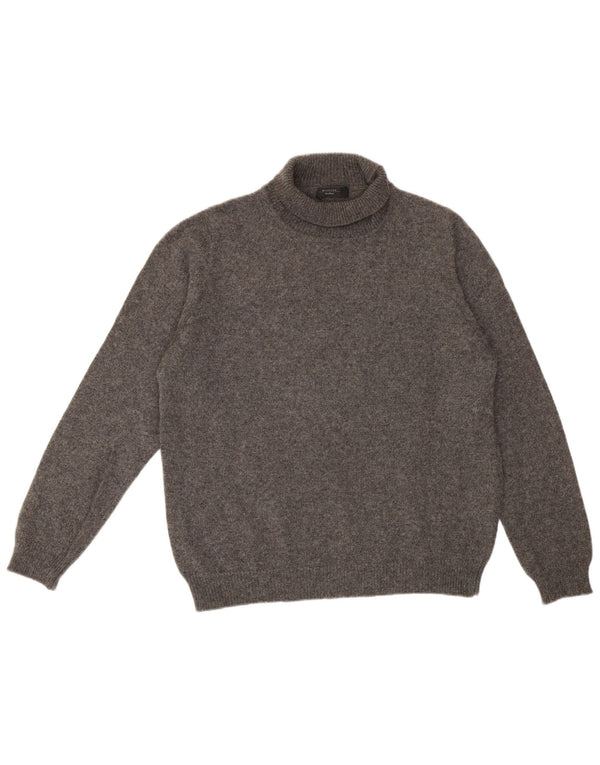 Max Mara - Jersey de fin de semana con cuello vuelto para mujer, talla 40, XL, lana de alpaca gris