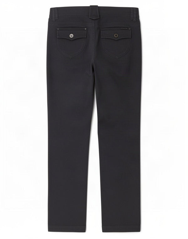 Massimo Dutti Pantalón Casual Recto Mujer EU 42 Large W32 L33 Azul Marino