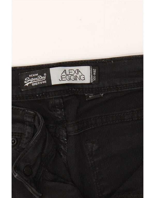 Superdry Vaqueros Jegging Alexa Mujer W28 L32 Algodón Negro