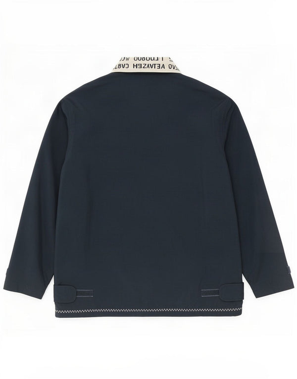 Invicta Chaqueta impermeable gráfica para hombre Reino Unido 40 Grande Poliamida a rayas azul marino
