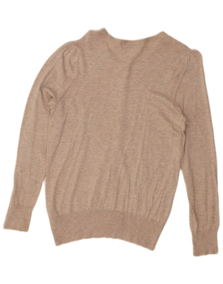 Marks & Spencer Suéter tipo cárdigan para mujer UK 40 Viscosa moteada beige mediana