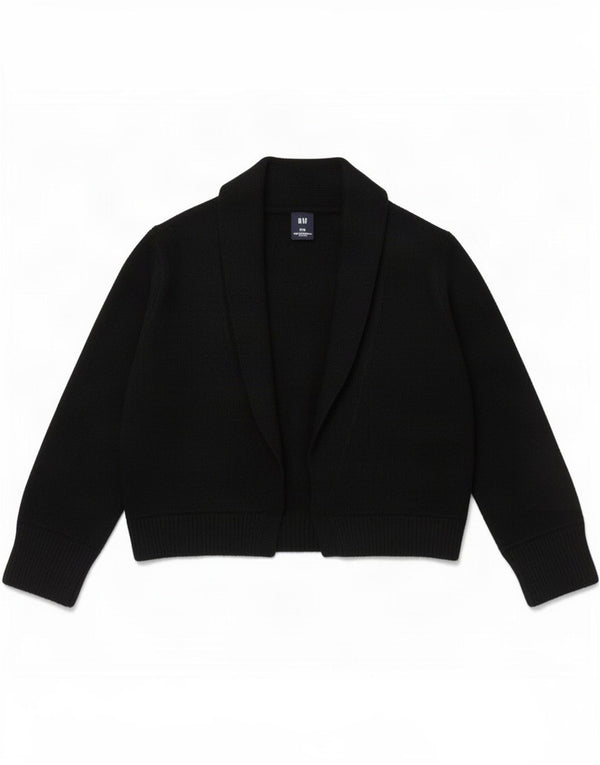 Gap Jersey Bolero de Manga 3/4 para Mujer UK 10 Small Nylon Negro