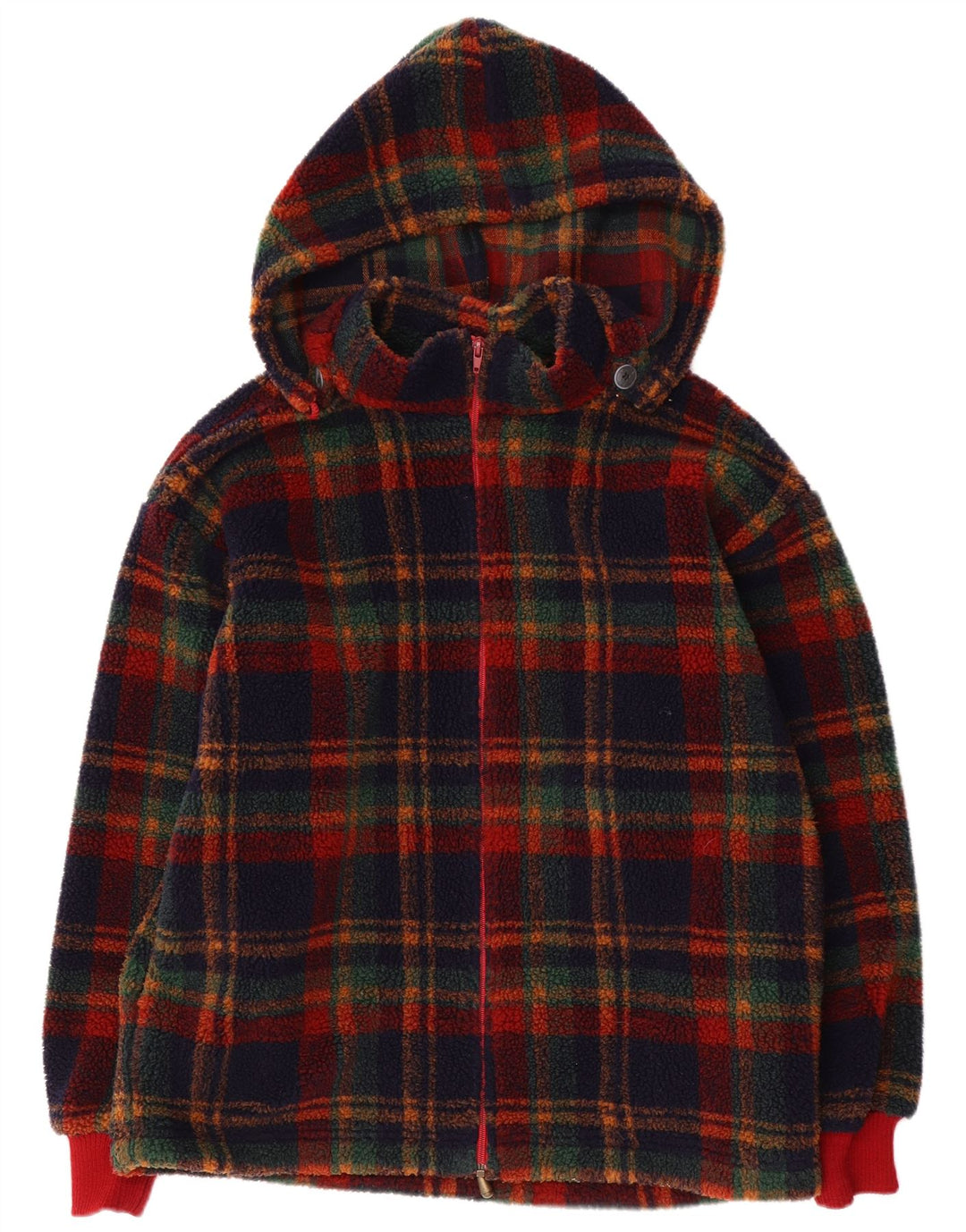 Jockey Chaqueta Polar con Capucha para Hombre UK 38 Medium Poliéster a Cuadros Multicolor