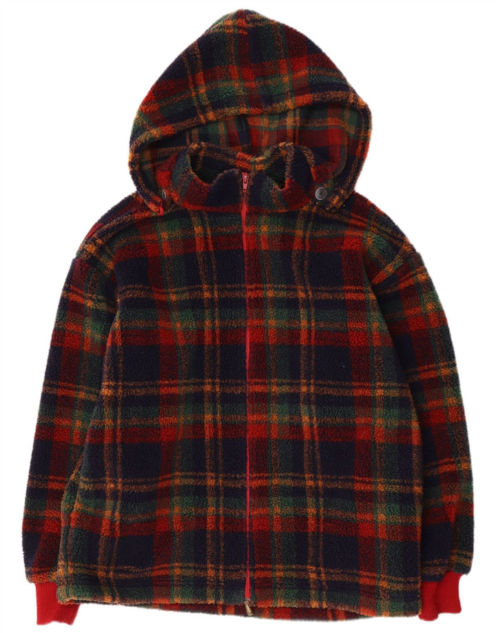 Jockey Chaqueta Polar con Capucha para Hombre UK 38 Medium Poliéster a Cuadros Multicolor