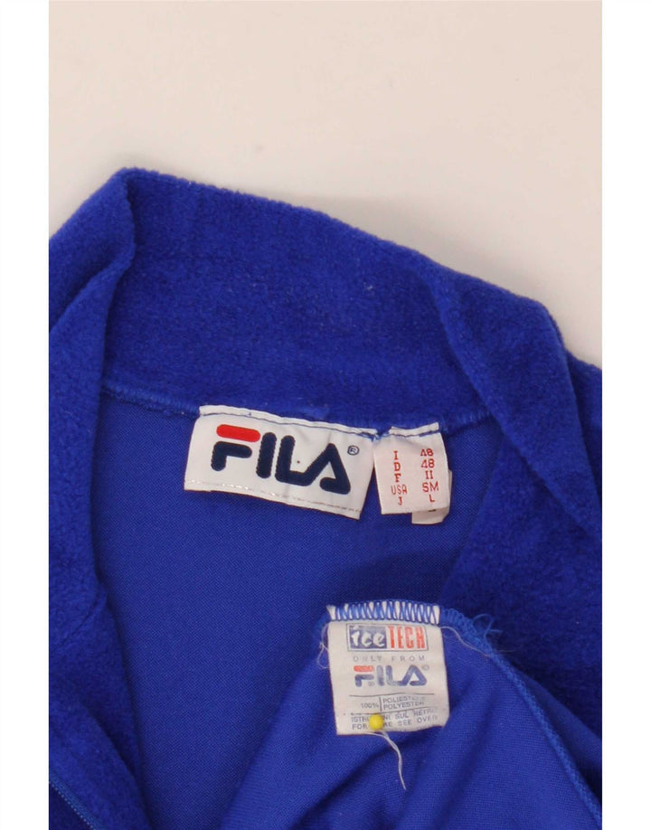 Fila Jersey polar con cuello y cremallera para hombre IT 48 Poliéster azul medio