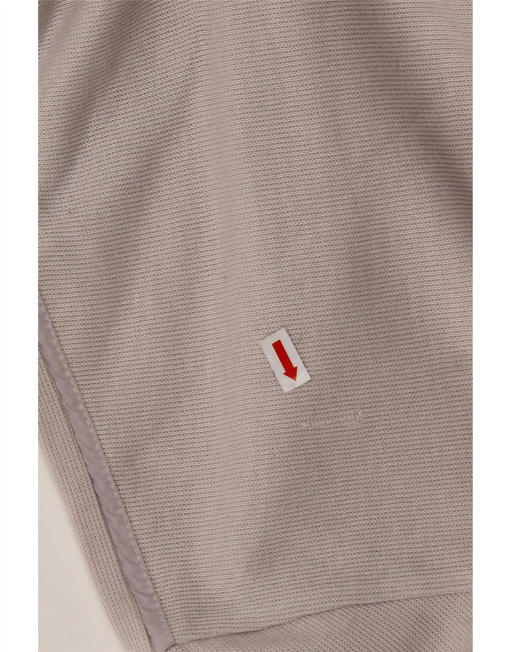 HUGO BOSS Hombre Top Manga Larga XL Algodón Color Block Blanco Roto