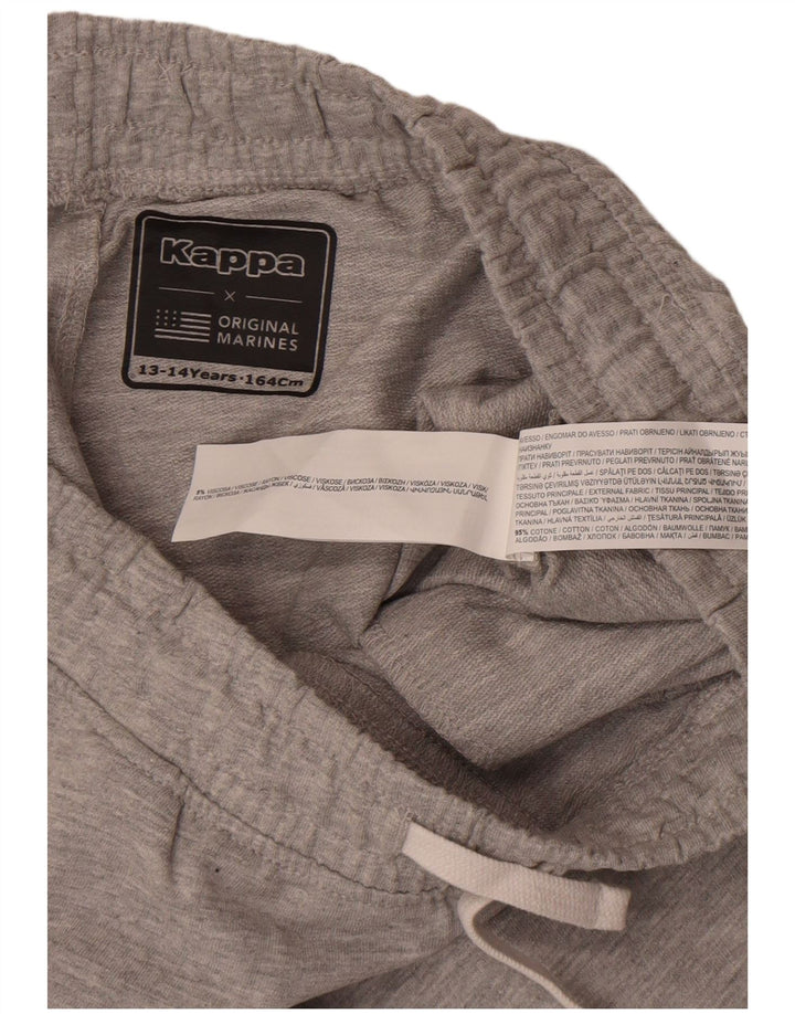 Kappa Pantalones cortos deportivos para niños 13-14 años Gris Algodón
