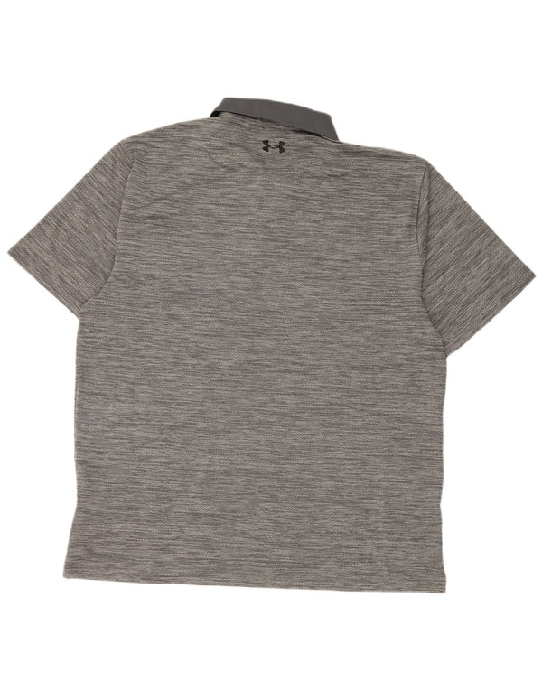 Under Armour Mens Polo Shirt XL Grey Flecked Polyester