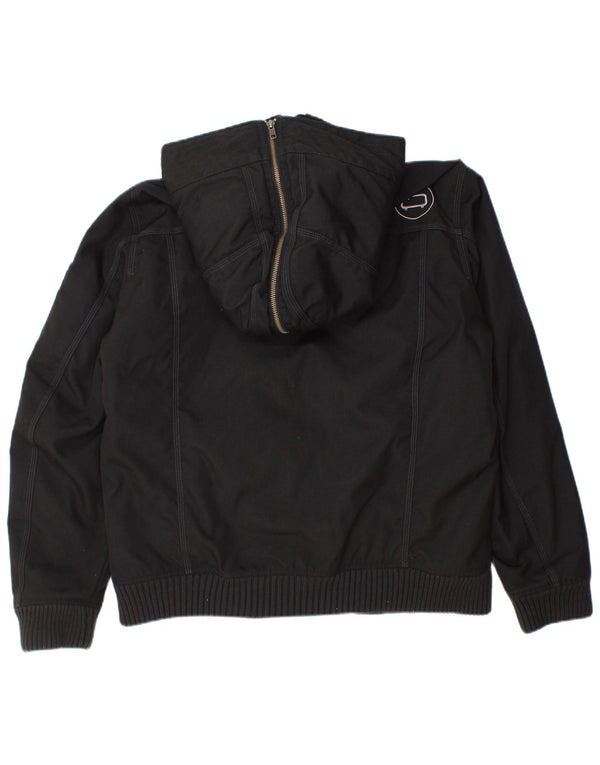 Woolrich Chaqueta bomber con capucha Penn-Rich para hombre UK 42 XL Nylon negro