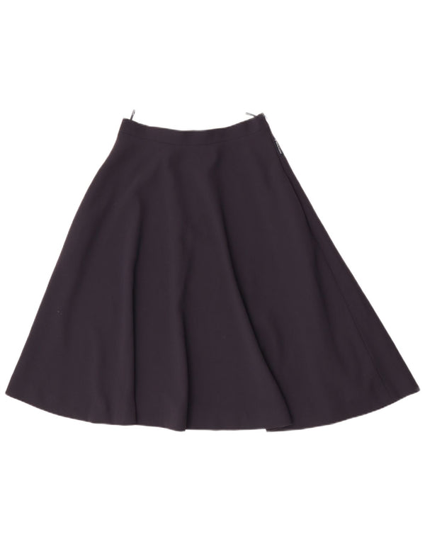 Armani Falda Acampanada para Mujer IT 40 Small W26 Poliéster Azul Marino