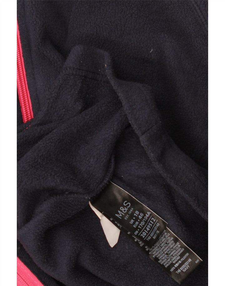 Marks & Spencer Jersey de forro polar para mujer UK 40 XL Poliéster azul marino