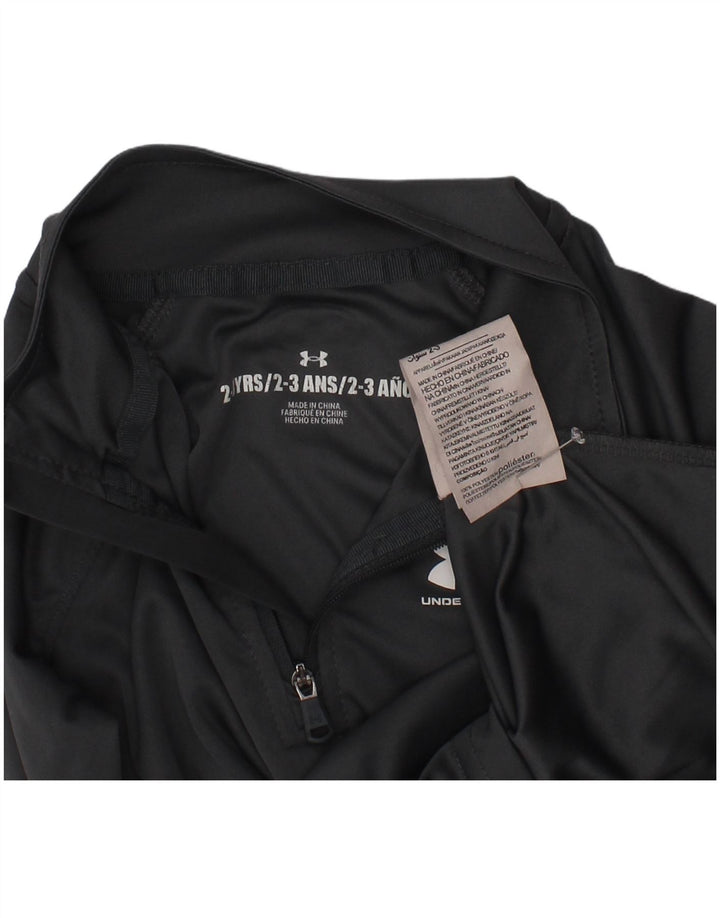 Under Armour Camiseta de chándal con cremallera y cuello para niño 2-3 años Gris Poliéster