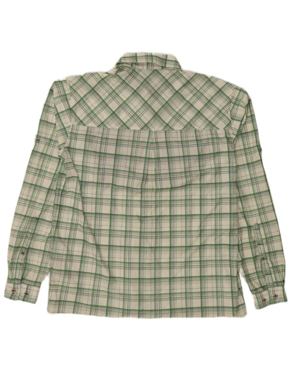 SALEWA Camisa Hombre Grande Cuadros Verde Poliéster