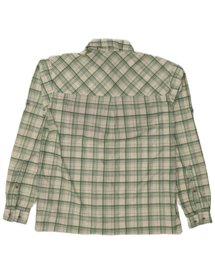 SALEWA Camisa Hombre Grande Cuadros Verde Poliéster