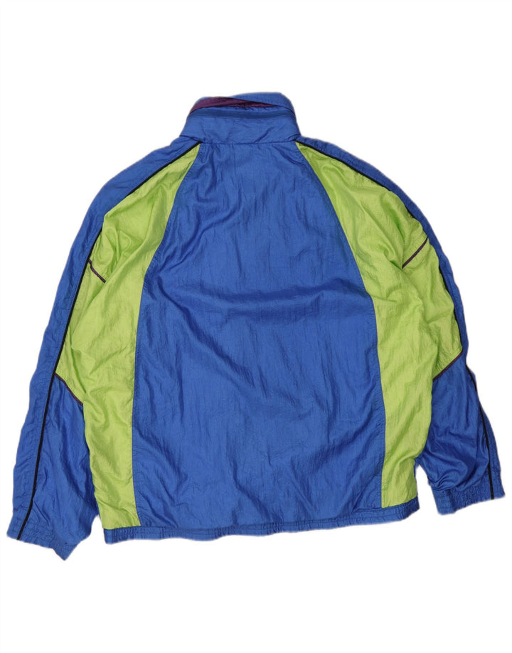 Diadora Hombre Chaqueta De Chándal Extragrande Con Gráfico Grande Azul Colorblock