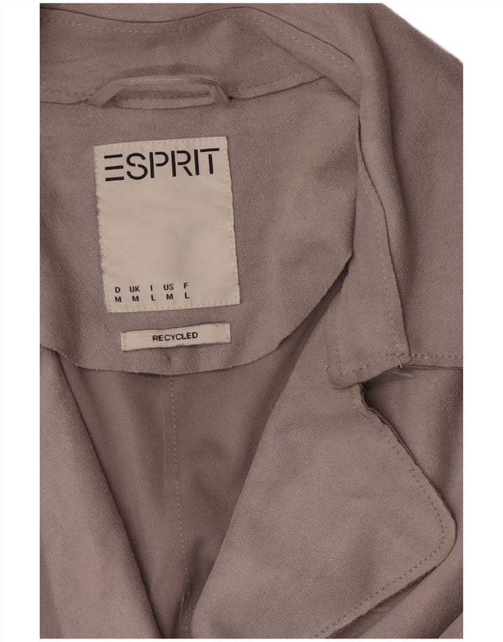 Esprit Gabardina de ante sintético para mujer UK 44 Poliéster gris medio