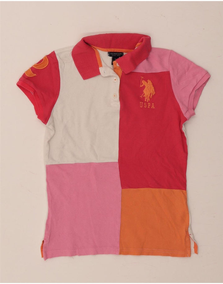 ASSN DE POLO DE EE. UU. Polo de rugby para mujer, talla 40, talla M, multicolor