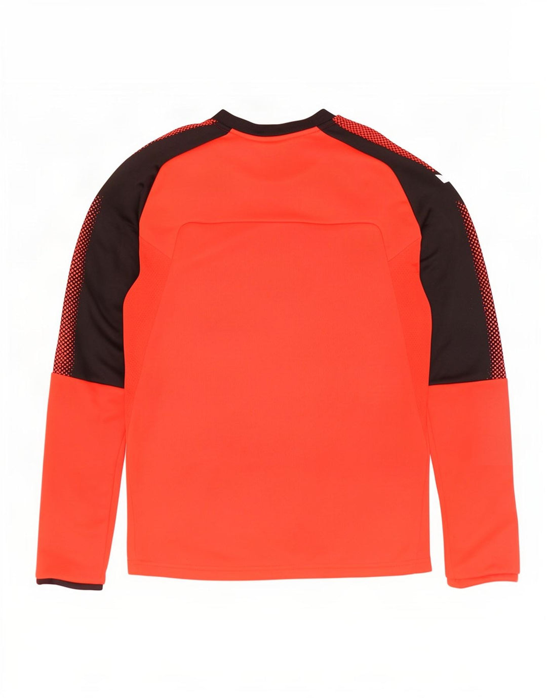 Puma Top gráfico de manga larga para hombre, poliéster color block, pequeño, rojo
