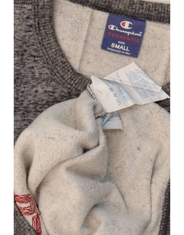 CHAMPION Sudadera gráfica para hombre Jersey pequeño de algodón moteado gris