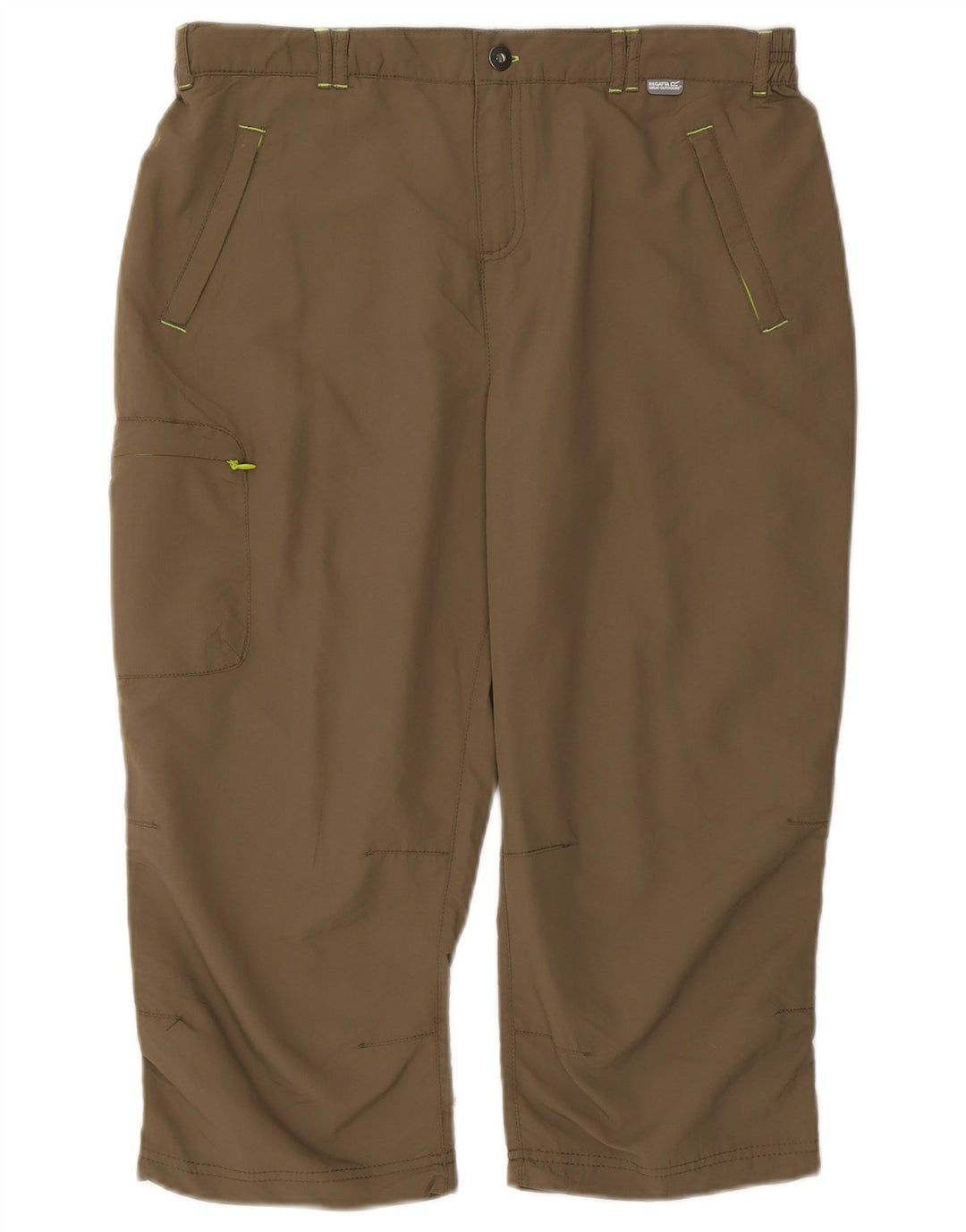 Regatta Pantalones Capri para Mujer UK 14 Large W32 L19 Caqui Poliéster
