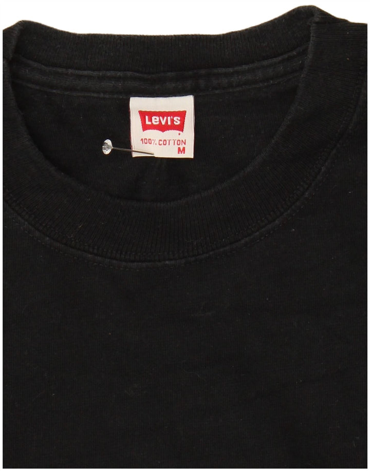 LEVI'S Hombre Camiseta Top Medium Negro Algodón