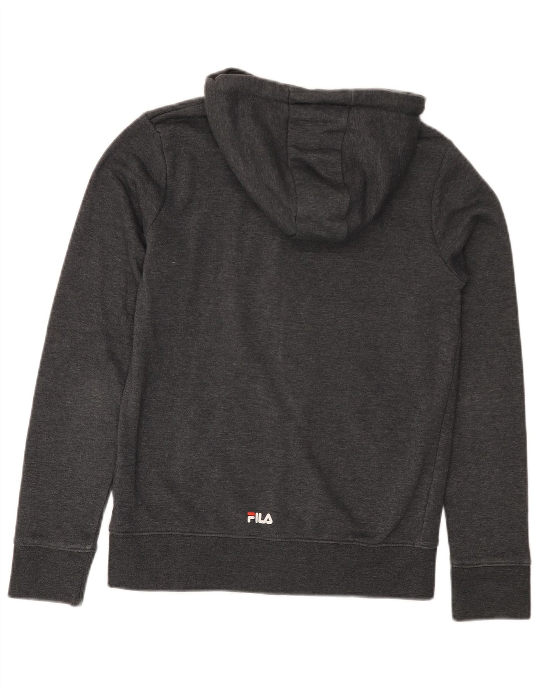 Fila Sudadera con capucha y cremallera gráfica para mujer Reino Unido 12 Algodón gris medio