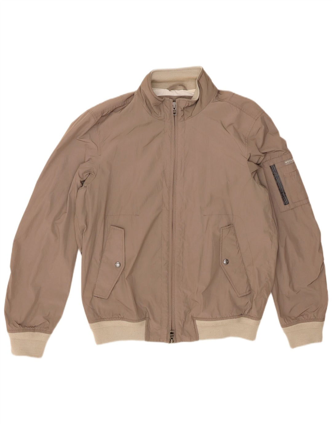 Woolrich Chaqueta Bomber para Hombre UK 42 XL Poliéster Beige
