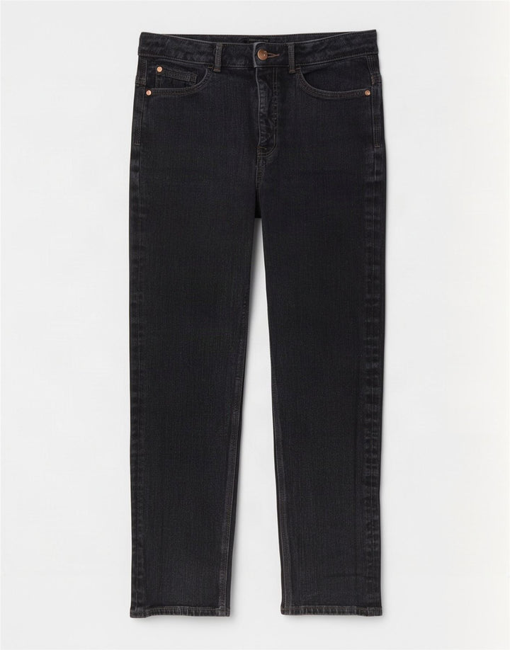 Marks & Spencer Vaqueros ajustados para mujer UK 12 Medium W28 L28 Algodón gris