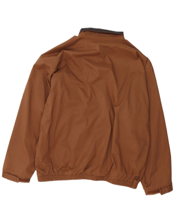 Tehama Chaqueta impermeable tipo jersey para hombre UK 42 XL Poliéster marrón