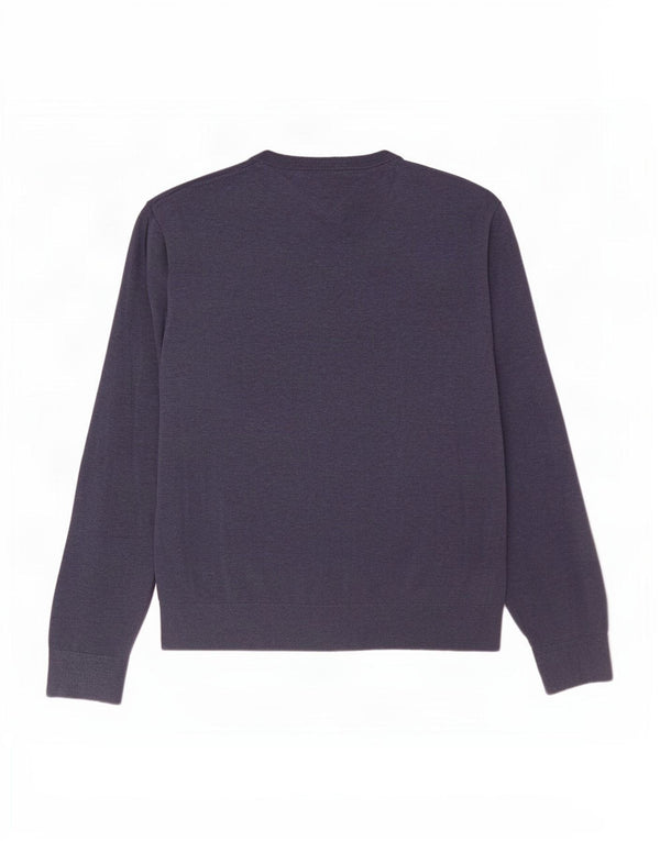 Tommy Hilfiger Jersey con cuello en V para hombre, talla 3XL, algodón azul