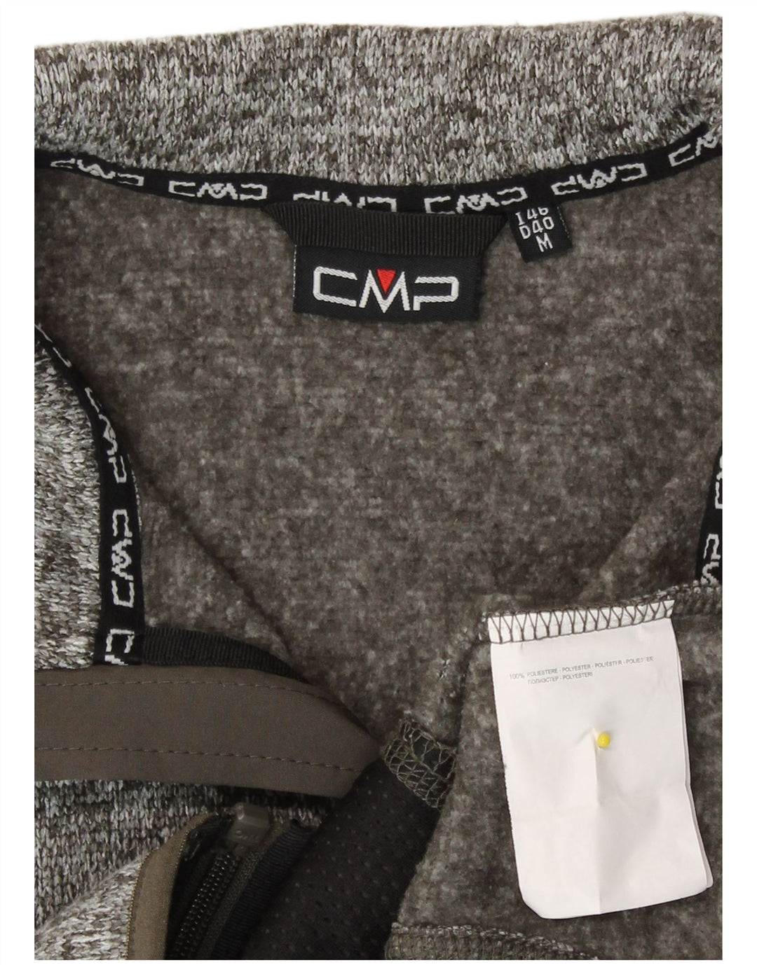 CMP Chaqueta de chándal para mujer UK 44 Poliéster moteado gris medio