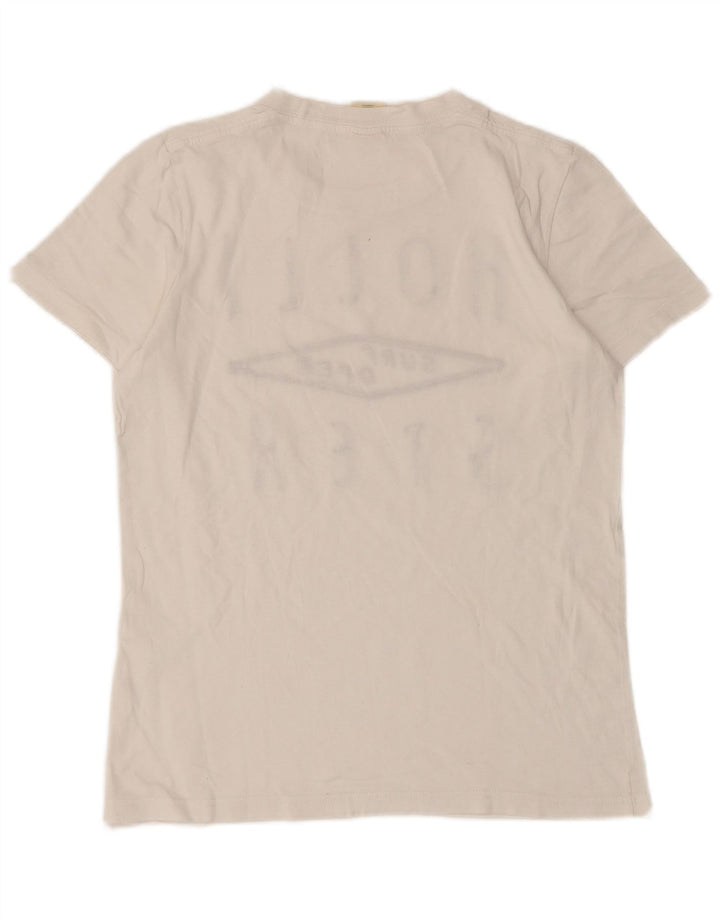 Hollister Hombre Camiseta Gráfica Top Small Blanco