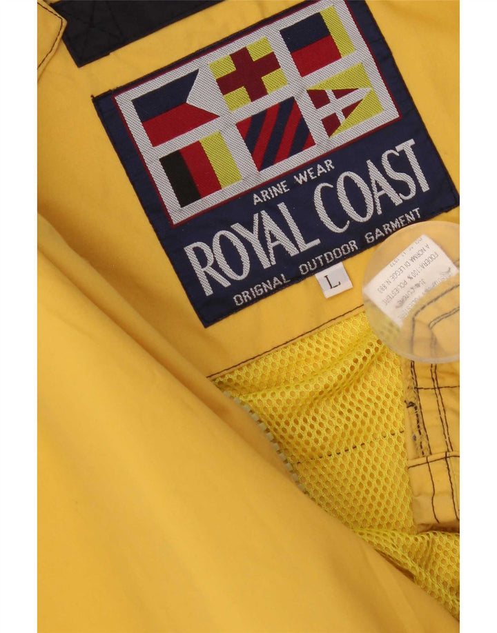 Royal Coast Chaqueta impermeable para yates para hombre, Reino Unido 40, poliéster amarillo grande