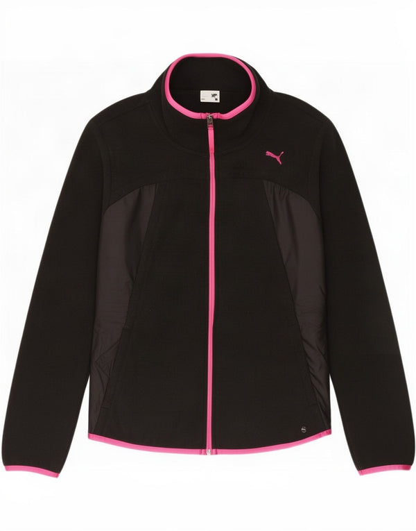 Puma Chaqueta polar para mujer UK 12 Mediana Negro Poliéster