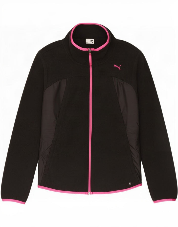 Puma Chaqueta polar para mujer UK 12 Mediana Negro Poliéster