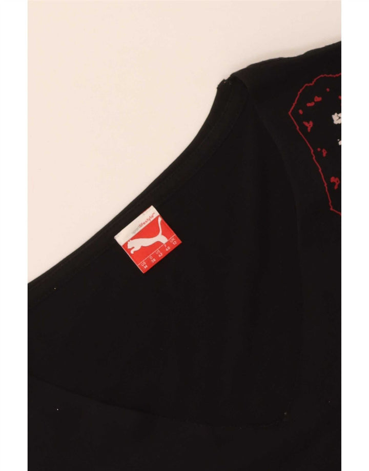 Puma - Camiseta gráfica para mujer, talla 40, talla M, color negro