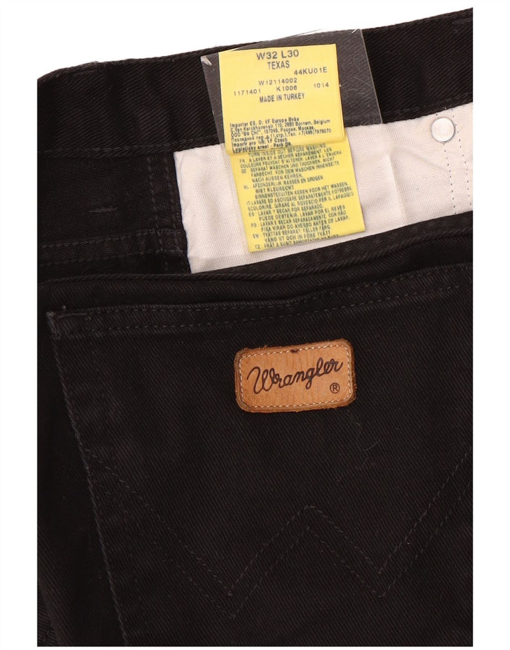 WRANGLER Vaqueros rectos Texas para hombre W32 L30 Algodón negro