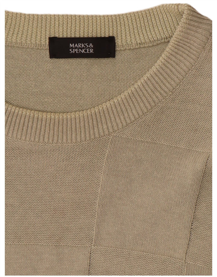 Marks & Spencer - Jersey de cuello redondo para hombre, talla grande, color beige