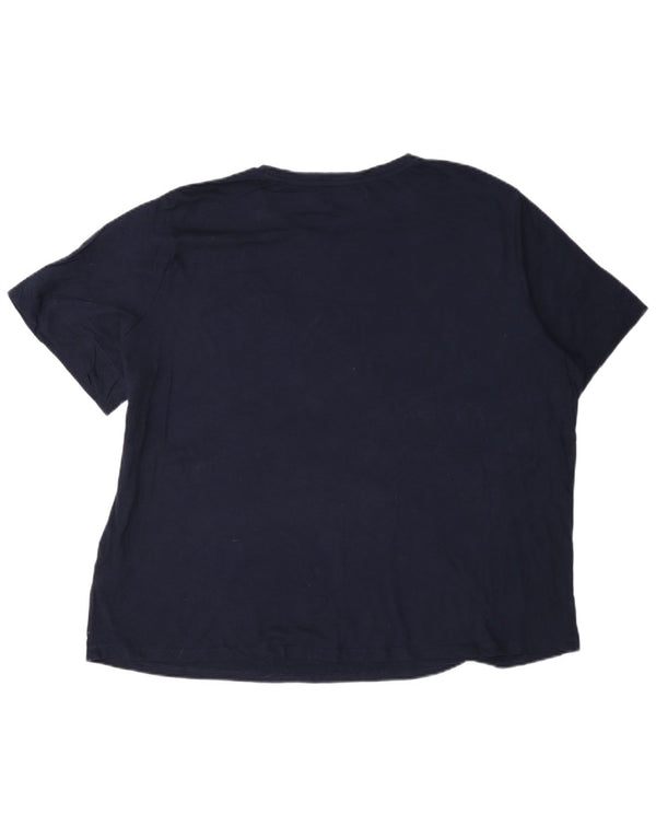 Ralph Lauren Camiseta para Mujer Top UK 20 2XL Azul Marino Algodón
