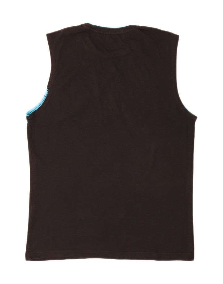 Lotto Hombre Camiseta Sin Mangas Estampada Mediana De Algodón Negro