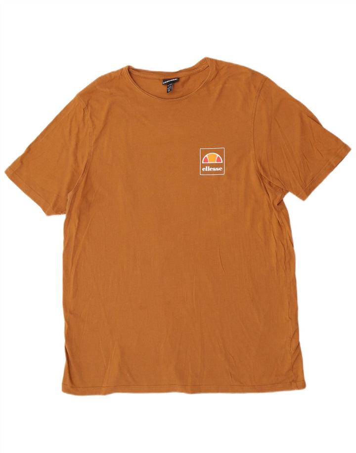 Ellesse Camiseta gráfica para mujer Top 2XL Algodón marrón