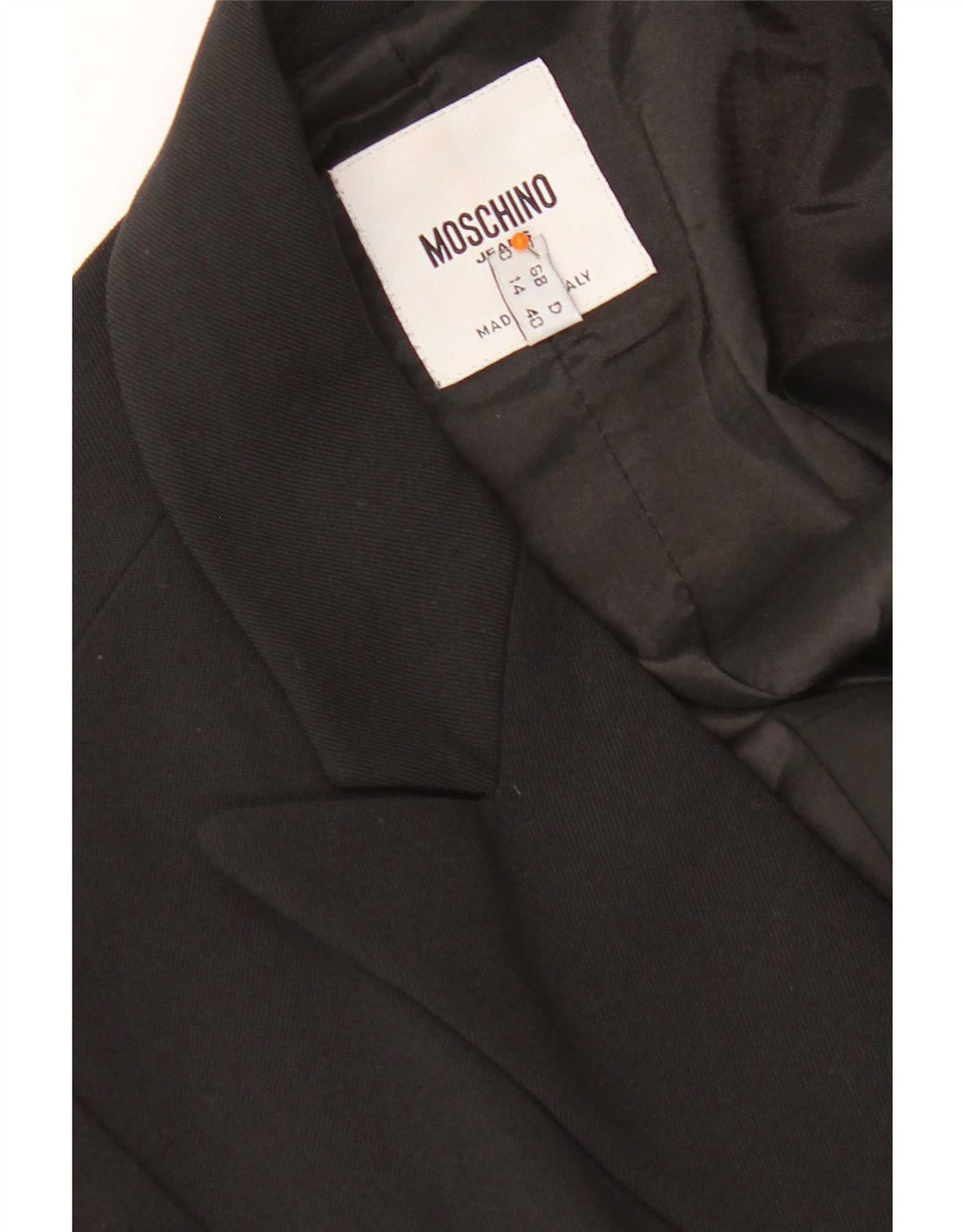 Moschino Chaqueta Blazer De 1 Botón Para Mujer UK 44 Poliéster Negro Mediano