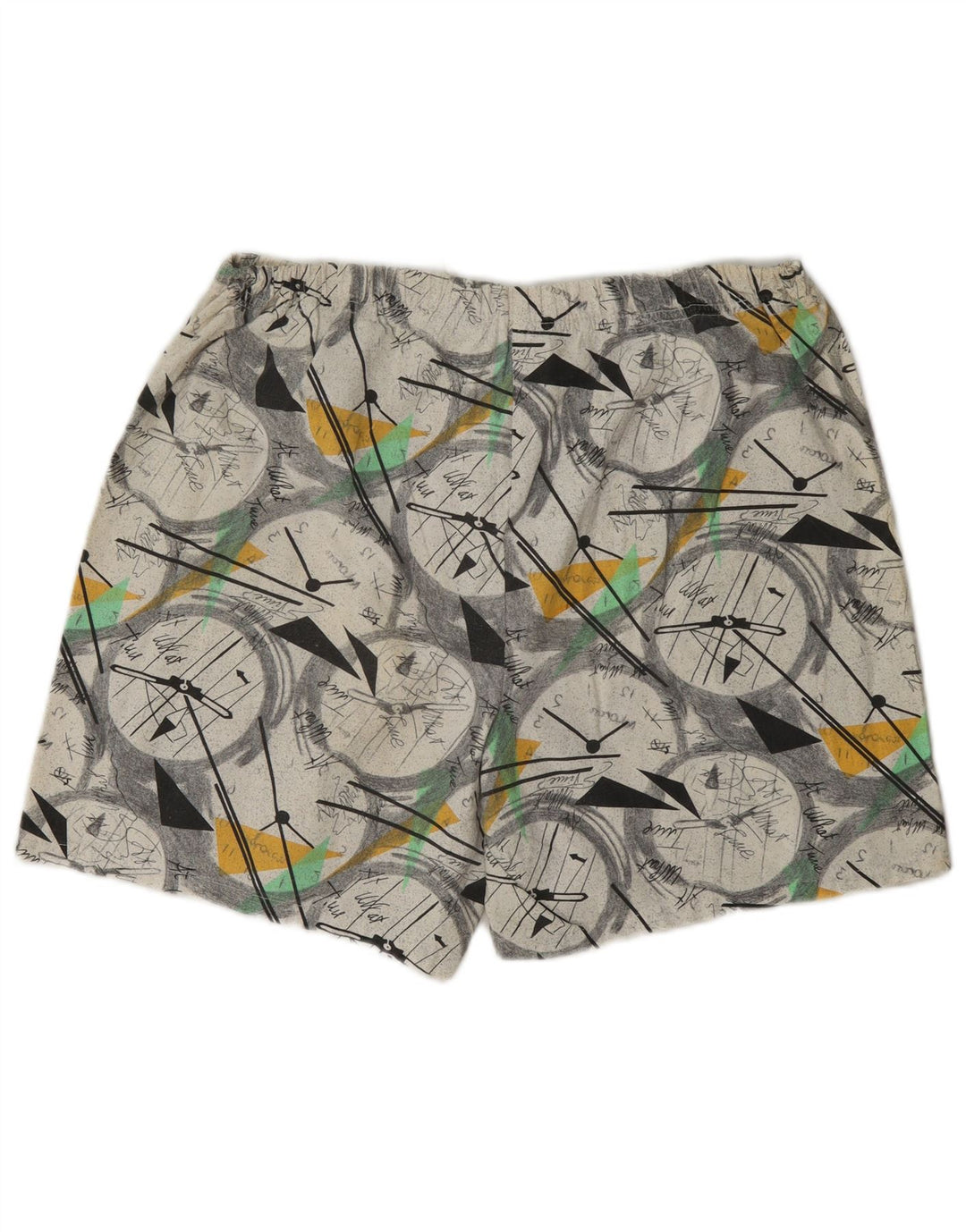 Pantalones cortos deportivos vintage para hombre grandes geométricos multicolores