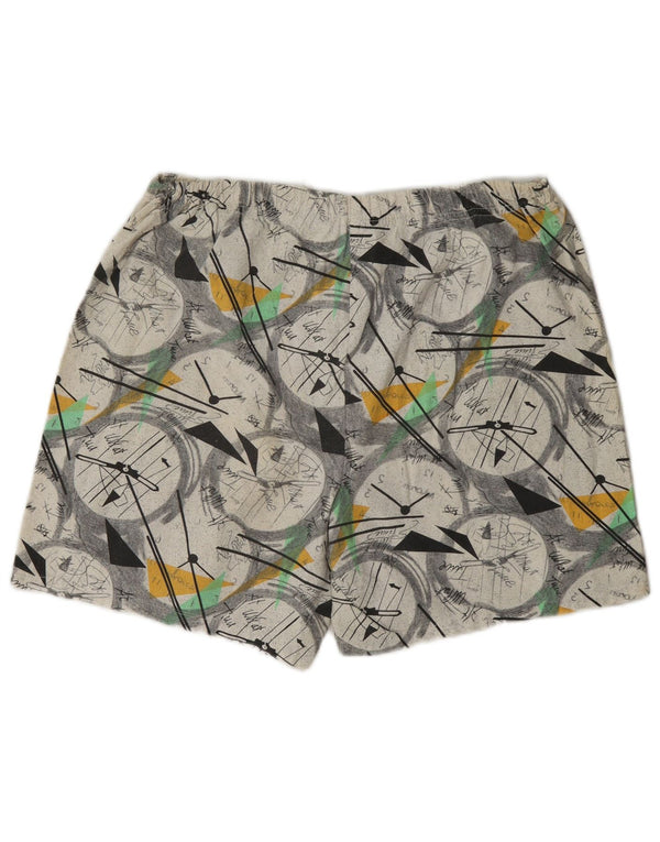 Pantalones cortos deportivos vintage para hombre grandes geométricos multicolores